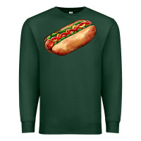Sports Green American hot dog Premium Sweatshirt - AdoDesignShop
