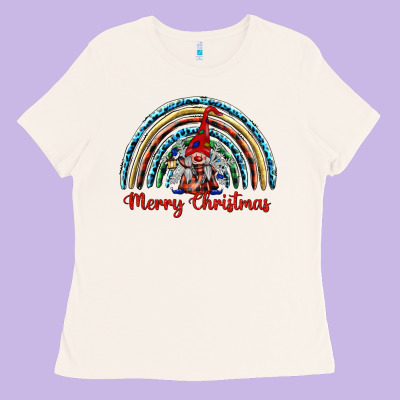 Merry Christmas Gnomes   Rainbow Ladies Tee Designed By Barkaloodesign