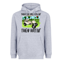Heather Grey they see me rollin' they hattin' Heavyweight Hoodie - Artiststas