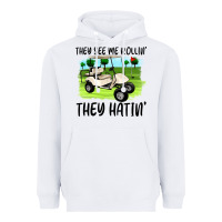 White they see me rollin' they hattin' Heavyweight Hoodie - Artiststas