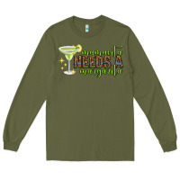 Army Green mamacita needs a margarita mothers day Long Sleeve Tee - texasbilliewilder