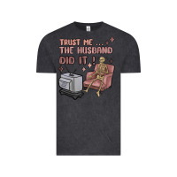 Vintage Black trust me the husband did it Vintage Tee - MaliasSmallBusiness