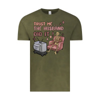 Vintage Olive trust me the husband did it Vintage Tee - MaliasSmallBusiness