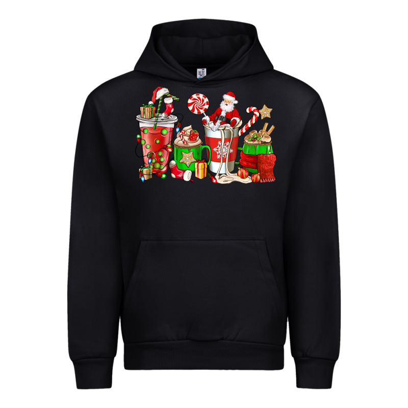 Santa Coffee Cups Urban Hoodie by NancyCooperArtShop | Teevron