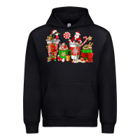 Black Santa coffee cups Urban Hoodie - NancyCooperArtShop