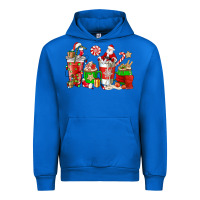 Cobalt Santa coffee cups Urban Hoodie - NancyCooperArtShop