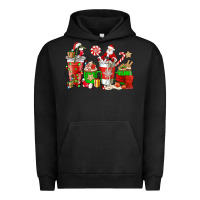 Pigment Black Santa coffee cups Urban Hoodie - NancyCooperArtShop