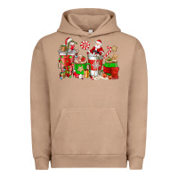 Pigment Burro Santa coffee cups Urban Hoodie - NancyCooperArtShop