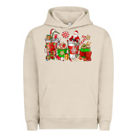 Pigment French Oak Santa coffee cups Urban Hoodie - NancyCooperArtShop