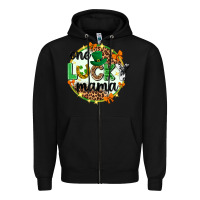 Black One lucky mama  St. Patricks Day Zipper Hoodie - Neo Western