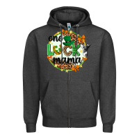 Charcoal Heather One lucky mama  St. Patricks Day Zipper Hoodie - Neo Western