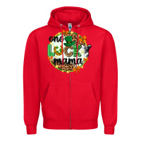Red One lucky mama  St. Patricks Day Zipper Hoodie - Neo Western