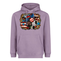 Lavender 4th of july cow Heavyweight Hoodie - Jasminsmagicworld