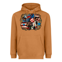 Meerkat 4th of july cow Heavyweight Hoodie - Jasminsmagicworld