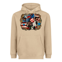 Mushroom 4th of july cow Heavyweight Hoodie - Jasminsmagicworld