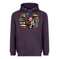 Plum 4th of july cow Heavyweight Hoodie - Jasminsmagicworld