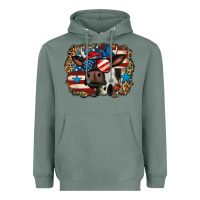 4th Of July Cow Heavyweight Hoodie | Teevron