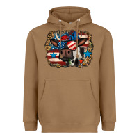 Toasted Coconut 4th of july cow Heavyweight Hoodie - Jasminsmagicworld