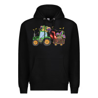 Black mardi gras tractor Premium Hoodie - MaliasSmallBusiness