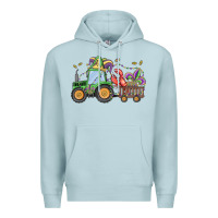 Blue Mist mardi gras tractor Premium Hoodie - MaliasSmallBusiness