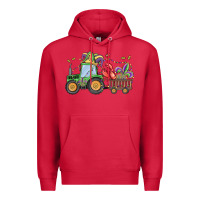 Cardinal mardi gras tractor Premium Hoodie - MaliasSmallBusiness