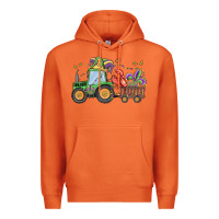 Carrot mardi gras tractor Premium Hoodie - MaliasSmallBusiness