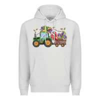 Dove Grey mardi gras tractor Premium Hoodie - MaliasSmallBusiness