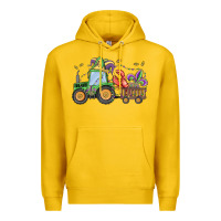 Lemon mardi gras tractor Premium Hoodie - MaliasSmallBusiness