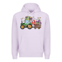 Lilac mardi gras tractor Premium Hoodie - MaliasSmallBusiness
