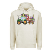 Oatmeal Heather mardi gras tractor Premium Hoodie - MaliasSmallBusiness