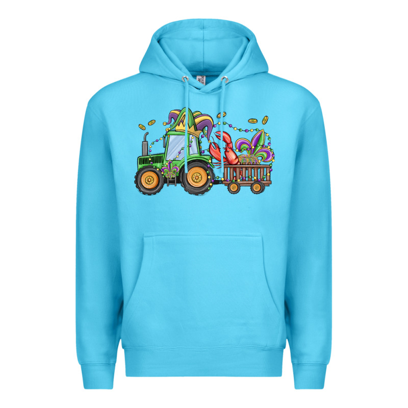 Mardi Gras Tractor Premium Hoodie by MaliasSmallBusiness | Teevron
