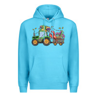 Ocean Blue mardi gras tractor Premium Hoodie - MaliasSmallBusiness