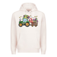Pale Pink mardi gras tractor Premium Hoodie - MaliasSmallBusiness