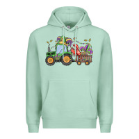 Seafoam mardi gras tractor Premium Hoodie - MaliasSmallBusiness