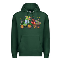 Sports Green mardi gras tractor Premium Hoodie - MaliasSmallBusiness