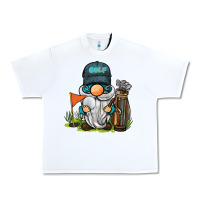 White golf gnome Urban Heavy Tee - BarkalooDesign