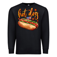 Black hot dog Premium Sweatshirt - AdoDesignShop
