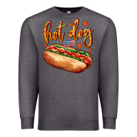 Charcoal Heather hot dog Premium Sweatshirt - AdoDesignShop