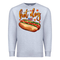 Heather Grey hot dog Premium Sweatshirt - AdoDesignShop