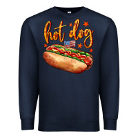 Navy hot dog Premium Sweatshirt - AdoDesignShop