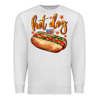 Oatmeal Heather hot dog Premium Sweatshirt - AdoDesignShop
