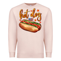 Pale Pink hot dog Premium Sweatshirt - AdoDesignShop