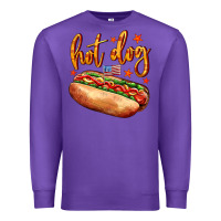 Purple hot dog Premium Sweatshirt - AdoDesignShop