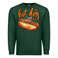 Sports Green hot dog Premium Sweatshirt - AdoDesignShop