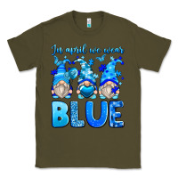 Army Green in april we wear blue autism gnomes Classic Tee - Zillion Design Studio