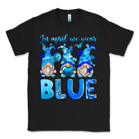 Black in april we wear blue autism gnomes Classic Tee - Zillion Design Studio