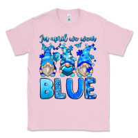 Bubblegum Pink in april we wear blue autism gnomes Classic Tee - Zillion Design Studio