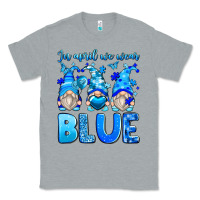 Heather Grey in april we wear blue autism gnomes Classic Tee - Zillion Design Studio