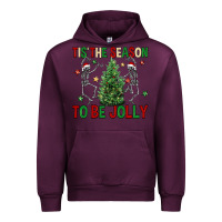 Mauve Wine Tis' the season to be Jolly Urban Hoodie - NancyCooperArtShop