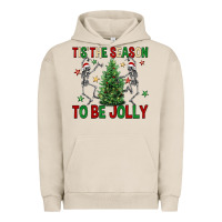 Pigment French Oak Tis' the season to be Jolly Urban Hoodie - NancyCooperArtShop